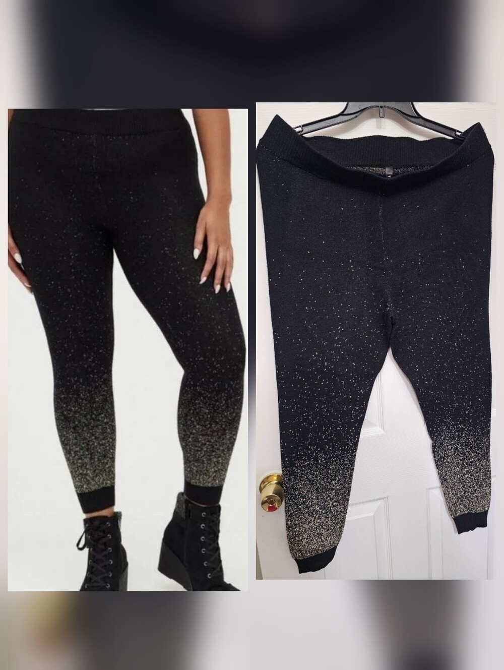 Torrid Gold Sparkle Sweater Legging 2x